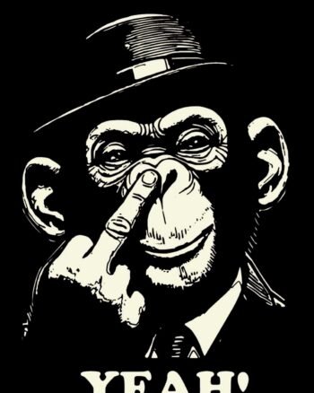 Buy Funny Monkey Black T shirt