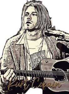 Kurt Cobain White T shirt