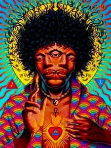 Both Side Jimi Hendrix print T shirt