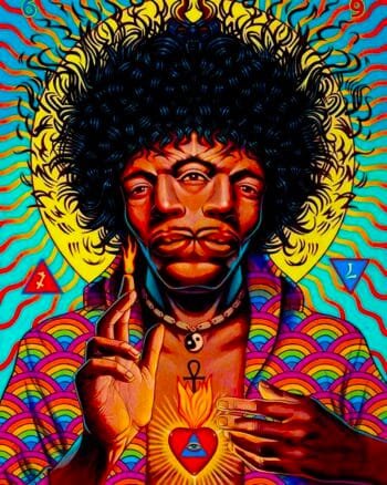 Both Side Jimi Hendrix print T shirt