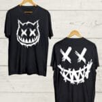 Both Side print Evil Smiley T shirt