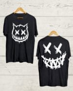 Both Side print Evil Smiley T shirt
