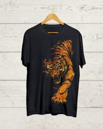 Buy Tiger print Black T shirt