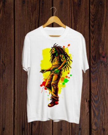 Bob Marley Graphic print white T shirt