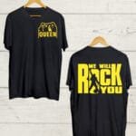 Both Side Queen print Black T shirt