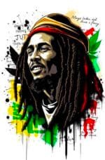 Bob Marley White Tshirt
