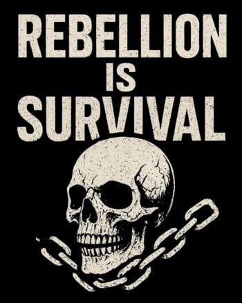 Buy Rebellion is Survival Black T shirt