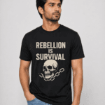 Buy Rebellion is Survival Black T shirt