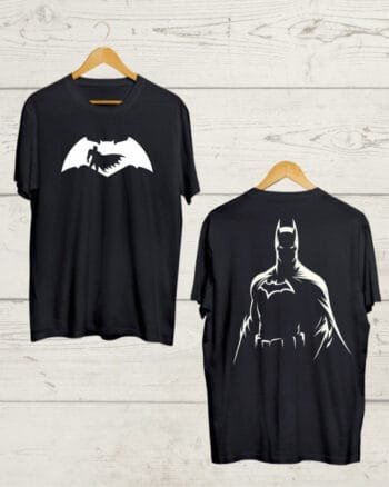 Both side Batman print Black T shirt