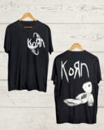 Both Side Korn print Black T shirt