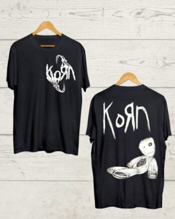 Both Side Korn print Black T shirt