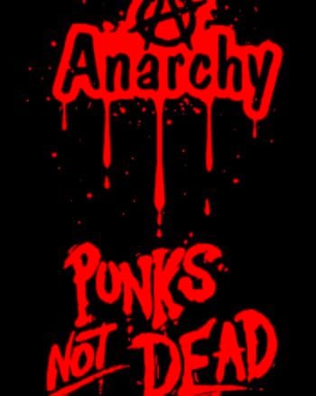 Buy Anarchy Black T shirt Both side print Punk is not Dead T shirt
