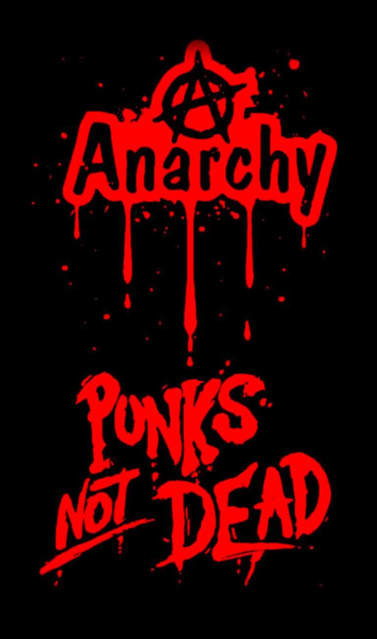 Buy Anarchy Black T shirt Both side print Punk is not Dead T shirt